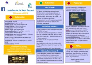 Lire la suite à propos de l’article Échos décembre 2024