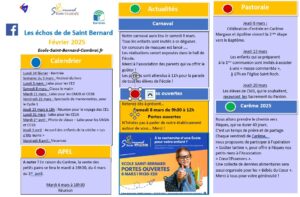 Lire la suite à propos de l’article Les échos de l’école Saint Bernard
