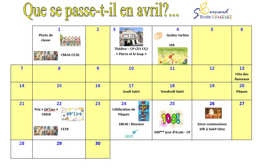 You are currently viewing Que se passe-t-il en avril ?