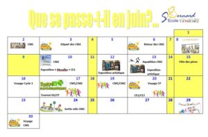 Lire la suite à propos de l’article Le calendrier du mois de juin 2025