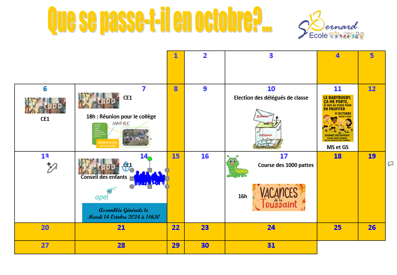 You are currently viewing Calendrier octobre 2025